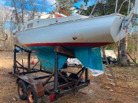 20ft sail boat on Tandem axle trailer(trailer suitable for 36ft