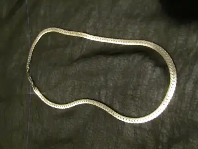 Men's 14KGP White Gold plated Solid Miami Cuban Link Chain 5 centimeters wide, 46 centimeters long,...