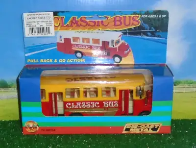 Rareté...Modèle Diecast...Classic Bus...Autobus flambant neuf dans boîte...Tout diecast...Mesure env...