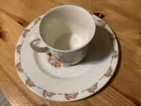 Vintage Bunnykins Cup and Dinner Plate (1984)