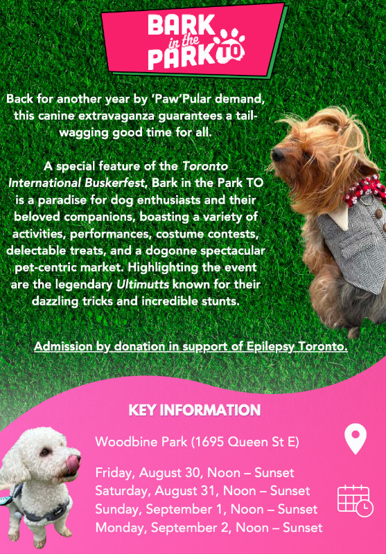 VENDOR OPPORTUNITY - BARK IN THE PARK TO in Events in City of Toronto - Image 2
