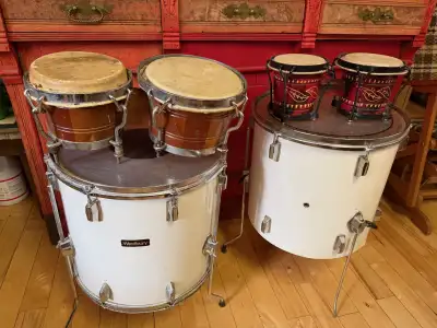 16" Floor toms & bongos, View more