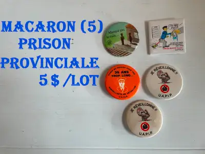 Macaron de prison anciens cadran, etc;.., View more