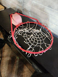 Basketball net hoop hanging wall mount red