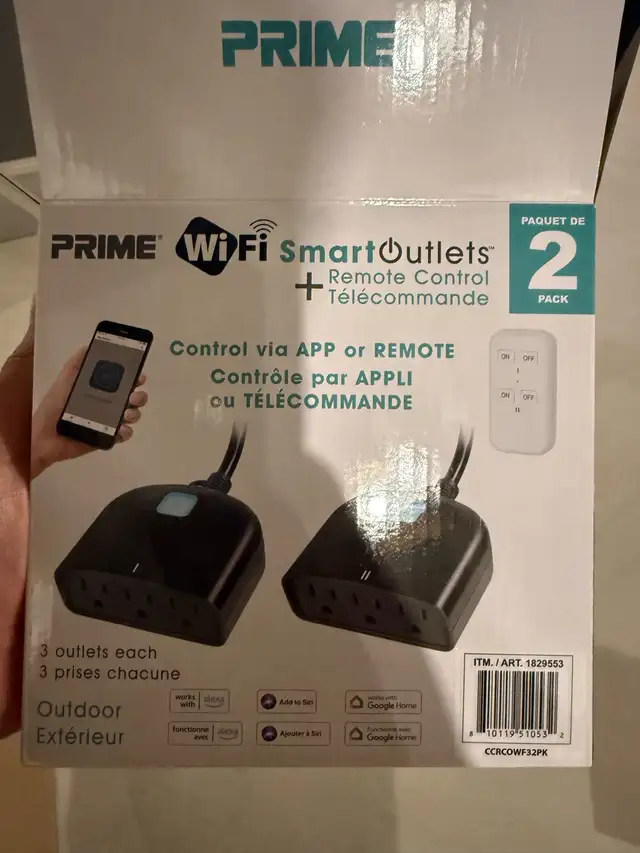 Prime Outdoor WiFi Smart Outlets (2 Pack)