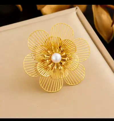 New 18k gold plated stainless steel ring, View more