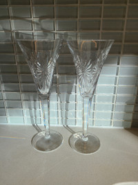 Waterford Millennium toasting flutes - perfect condition 