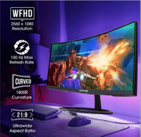 Sceptre Curved 30" 21:9 Gaming LED Monitor 2560x1080p UltraWide