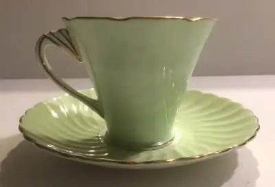 Mid Century Royal Grafton Footed Teacup and Aynsley Saucer - ca 1940s: NOTE: This is not a set. Thes...