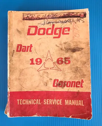 1965 Dodge Dart, Dodge Coronet Technical Service Manual, View more