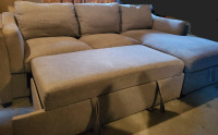 The Brick Grey Sectional Sofa Bed Couch