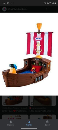 Toddler pirate ship bed