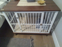Dog crate end table