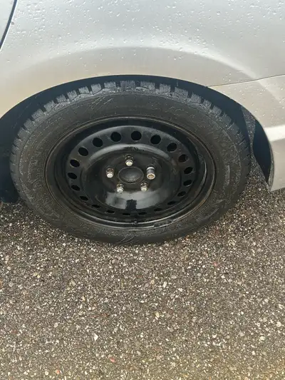 Winter tires on rims. Size 205 55 16. Good condition Fits Civic, Nissan, Toyota, Hyundai etc. with b...