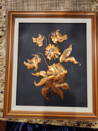 Vintage Copper Relief Embossed Picture