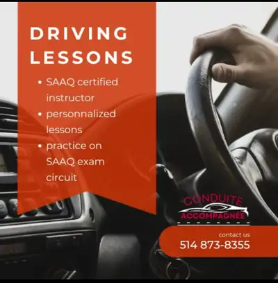 Build your confidence and pass your Class 5 road exam with the guidance of an SAAQ-certified instruc...