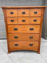 Dressers: Mission style highboy and dresser