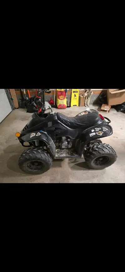 2021 gio 125cc kids quad Electric start Keyless start Alarm Governor to control speed Black Kids hav...