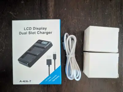 2-Pack Rechargeable Batteries and LCD Dual Charger VMA5400, View more