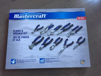 Brand New in box MASTERCRAFT 10PC PLIERS & WRENCH SET, View more
