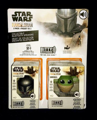 2 Bitty Boomers Bluetooth Speakers STAR WARS: MANDALORIAN, GROGU