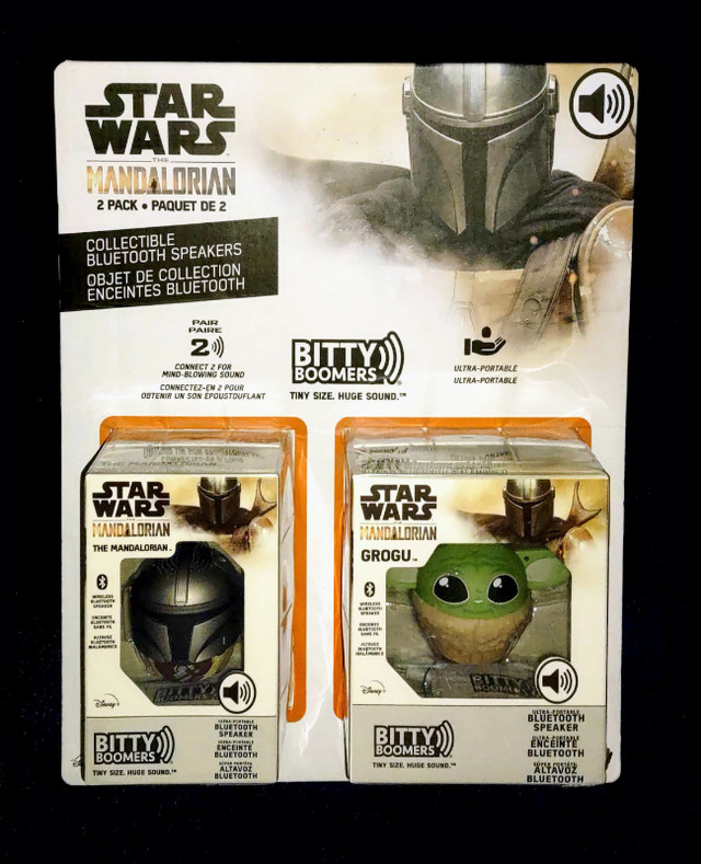 2 Bitty Boomers Bluetooth Speakers STAR WARS: MANDALORIAN, GROGU dans Jouets et jeux  à Ville de Montréal