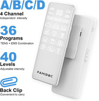 FAMIDOC TENS/EMS/Massage Units Muscle Stimulator with 4 Channels