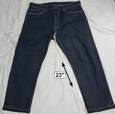 Levi’s 510 (skinny fit) dark wash men’s jeans, 34x23. Condition is 10/10 (brand new). They've been h...