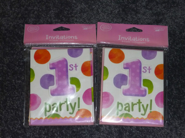 1st Birthday Baby Girl Polka Dot Party Pack (New-In the Package) in Other in Winnipeg - Image 3