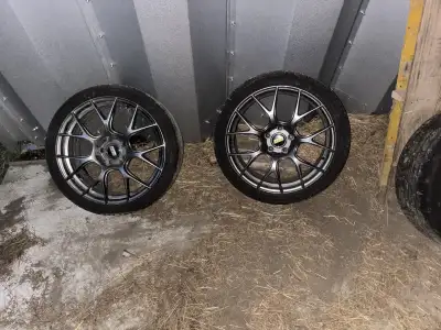 Two tires are ok, the other two are done. One is cracked and doesn’t hold air probably not worth rep...