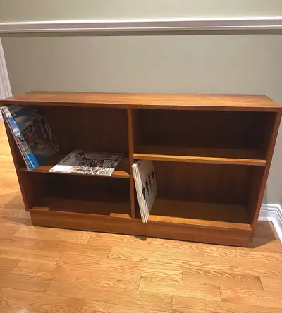 Vintage Teak Bookcase / Media Cabinet – MCM- Compact Size, View more
