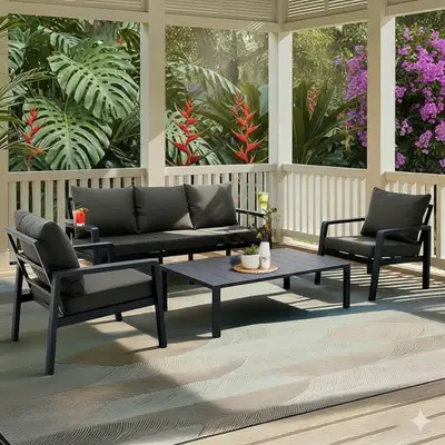 Brand New 4pcs Steel Frame Patio Furniture Set Special $599, View more