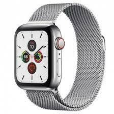 Apple Watch Series 5 44mm stainless steel LTE with Milanese loop dans Bijoux et montres  à Laval/Rive Nord