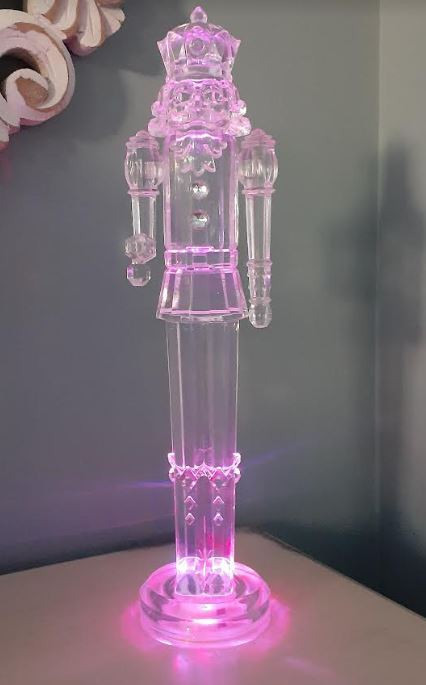Colour changing clear acrylic nutcracker figurine holiday decor in Arts & Collectibles in Markham / York Region - Image 4