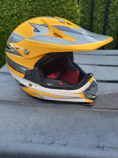 V-can Motocross Helmet - Yellow Model V310 Atv, Bmx, Carting, View more