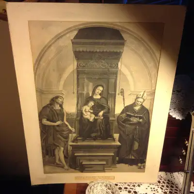 RAPHAEL The Ansidei Madonna - Antique Print 1891, View more