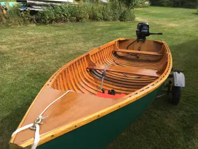 REDUCED. Fall special. Vintage cedar car top runabout made by Canadian Canoe Co. circa 1960. Length...