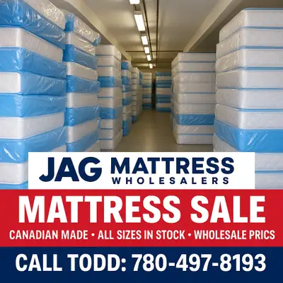 ️ Brand New Canadian Mattresses – All Sizes! Wholesale Prices! Jag Mattress Wholesalers – Supporting...