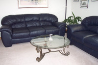 Genuine leather Navy sofa