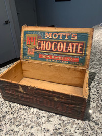 Antique Wooden Chocolate Box 