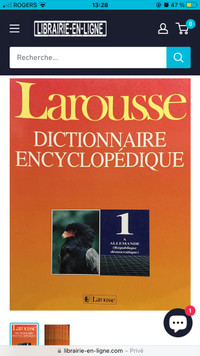 Larousse dictionnaire encyclopédique 24 volumes