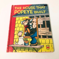 Vtg 1976 The House That Popeye Built Book Wonder Books