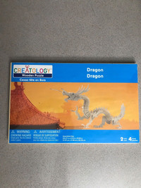 New “Creatology”  3D Wood Dragon’( 20.4X4.7X12.2)’ Puzzle-Age3+