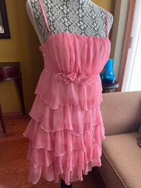 Pink Chiffon Dress (SMALL)