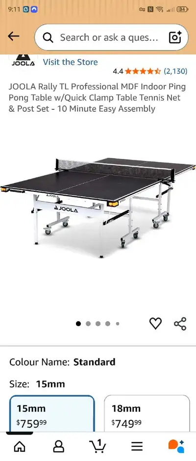 JOOLA Ping Pong Table, View more