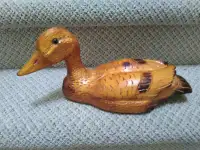 Vintage Hand Carved Wooden Mallard Duck