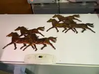 Vintage 6 Metal Running Horses Wall Hanging Decor for Home, livi