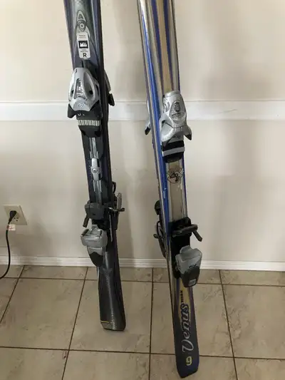 Two skis at $75 each. K2 is 167cm. Dynastar is 170cm. Both come with poles. Delivery is possible