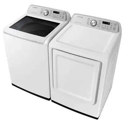 Samsung Washer & Dryer – 4.6 / 7.4 Cu Ft | White, View more