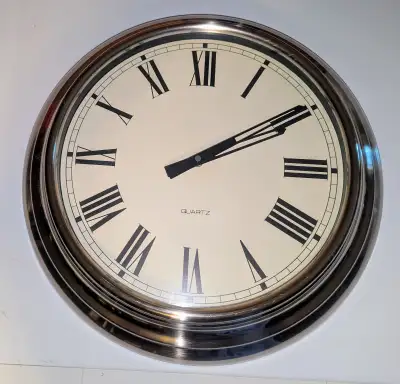 Large Metallic 18" Wall Clock, View more